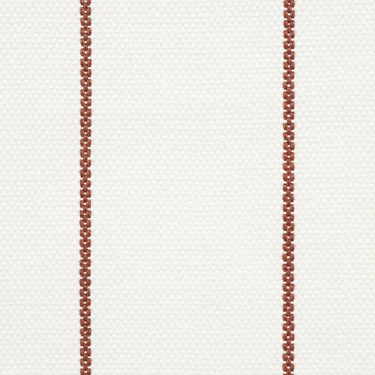 Schumacher 75253 Cavett Stripe Sienna fabric swatch