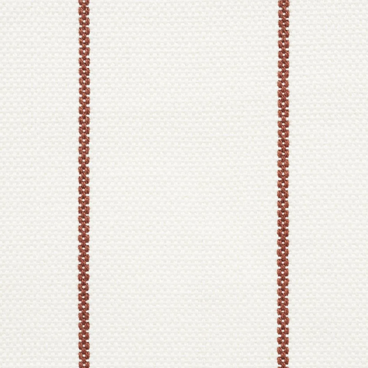 Schumacher 75253 Cavett Stripe Sienna fabric swatch