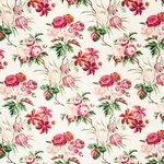 Schumacher 176813 Cecil Chintz Rose fabric swatch