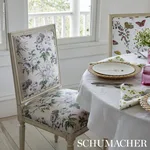 Schumacher 176811 Cecil Chintz Wisteria fabric swatch