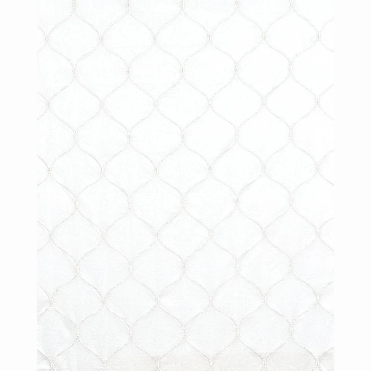 Schumacher 56001 Celena Sheer Embroidery Pearl fabric swatch