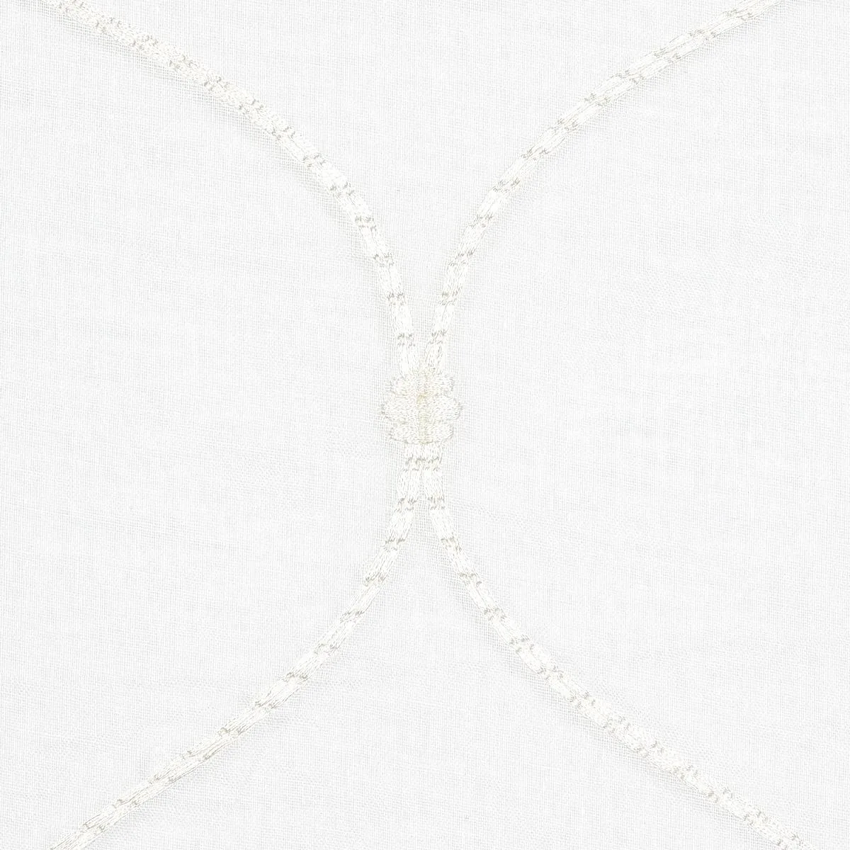 Schumacher 56001 Celena Sheer Embroidery Pearl fabric swatch