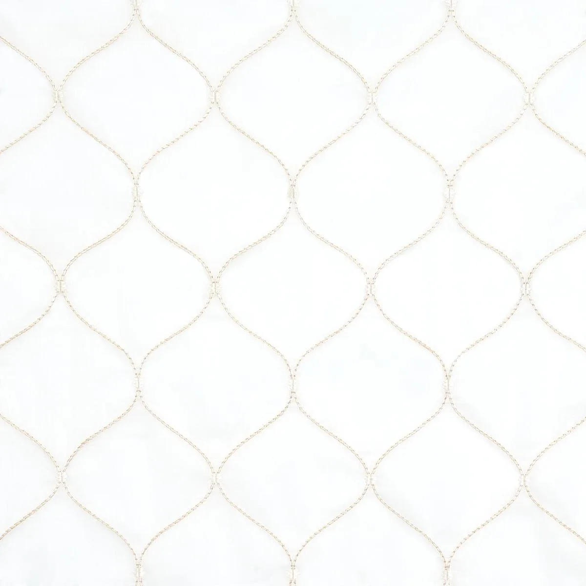 Schumacher 56000 Celena Sheer Embroidery Sand fabric swatch