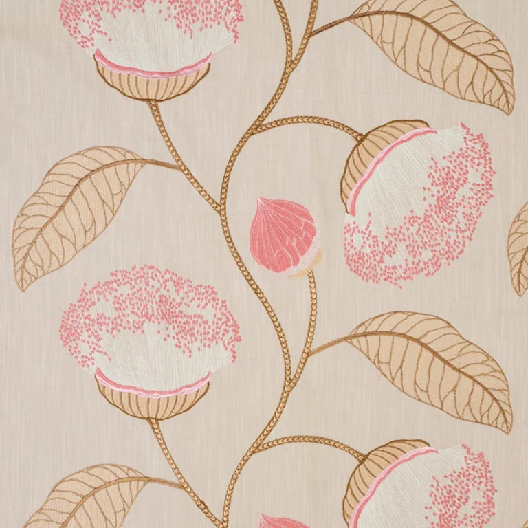 Schumacher 78302 Celinda Embroidery Blush fabric swatch