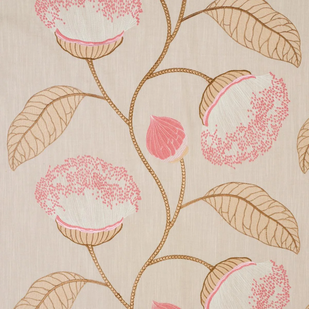 Schumacher 78302 Celinda Embroidery Blush fabric swatch
