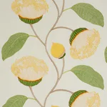 Schumacher 78300 Celinda Embroidery Yellow fabric swatch