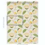 Schumacher 78300 Celinda Embroidery Yellow fabric swatch