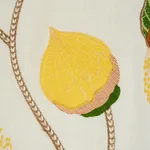 Schumacher 78300 Celinda Embroidery Yellow fabric swatch
