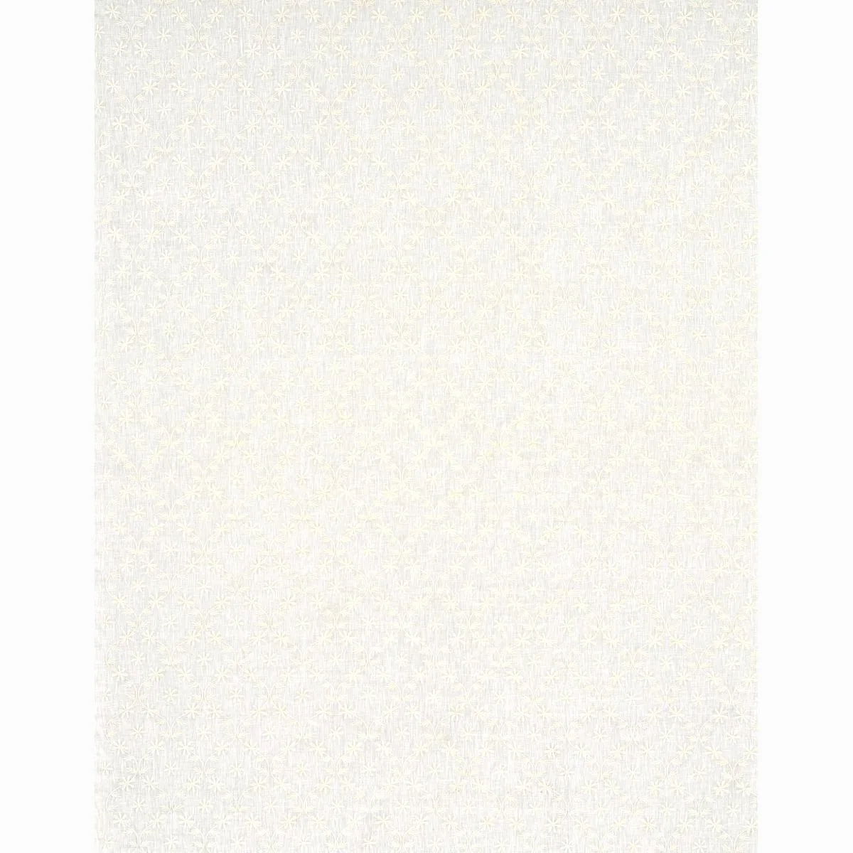 Schumacher 67620 Cellini Embroidered Sheer Ivory fabric swatch