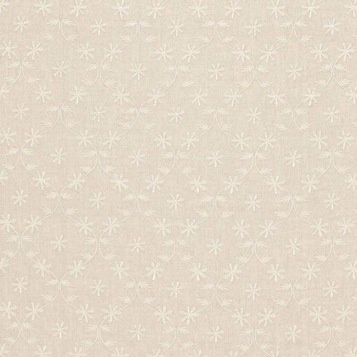 Schumacher 67621 Cellini Embroidered Sheer Linen fabric swatch