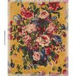Schumacher 173000 Centennial Bouquet Document Ochre fabric swatch