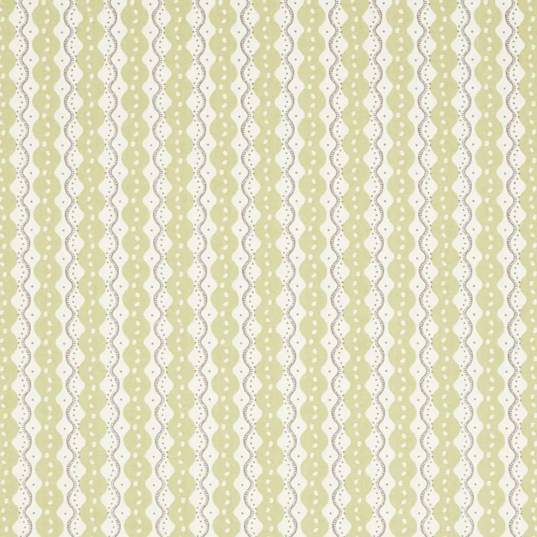 Schumacher 181440 Centipede Stripe Pea fabric swatch