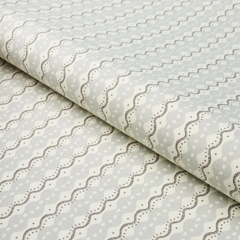 Schumacher 181441 Centipede Stripe Pumice fabric swatch