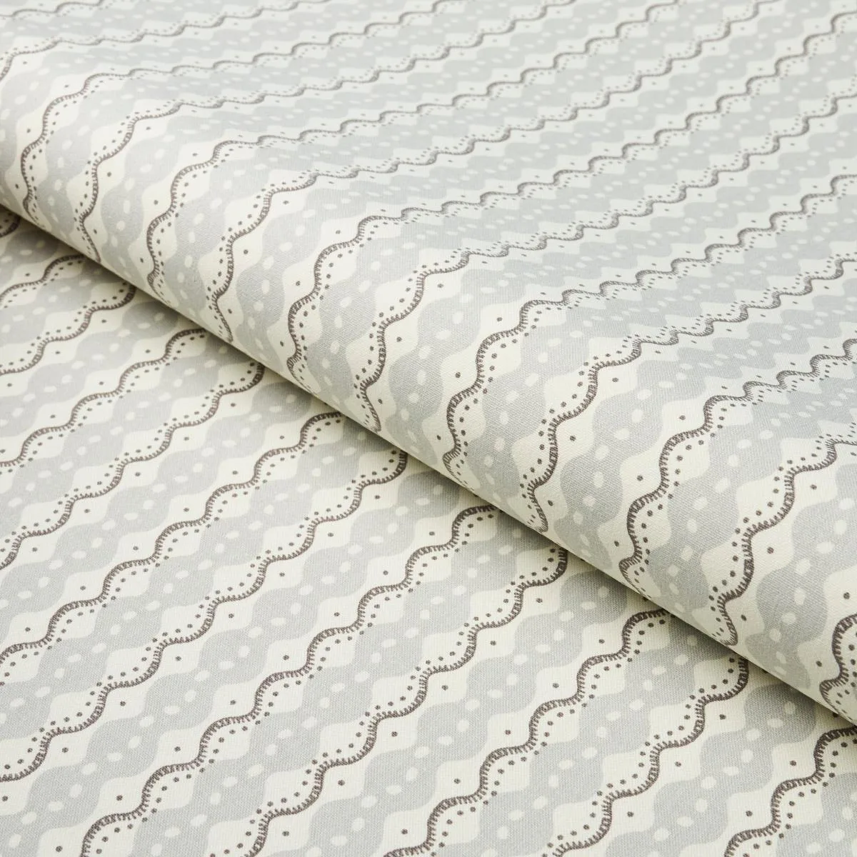 Schumacher 181441 Centipede Stripe Pumice fabric swatch