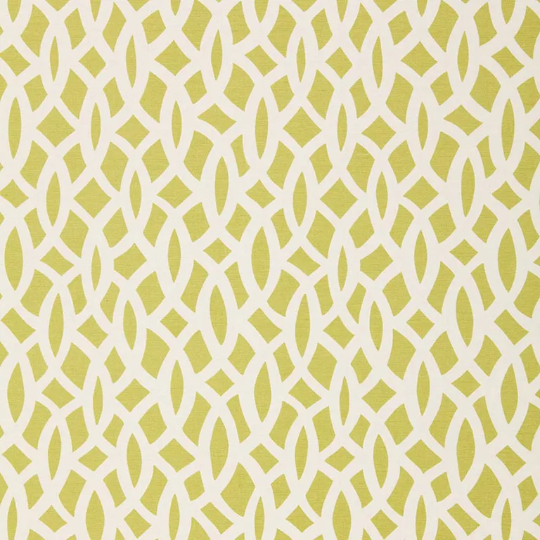 Schumacher 174491 Chain Link Chartreuse fabric swatch