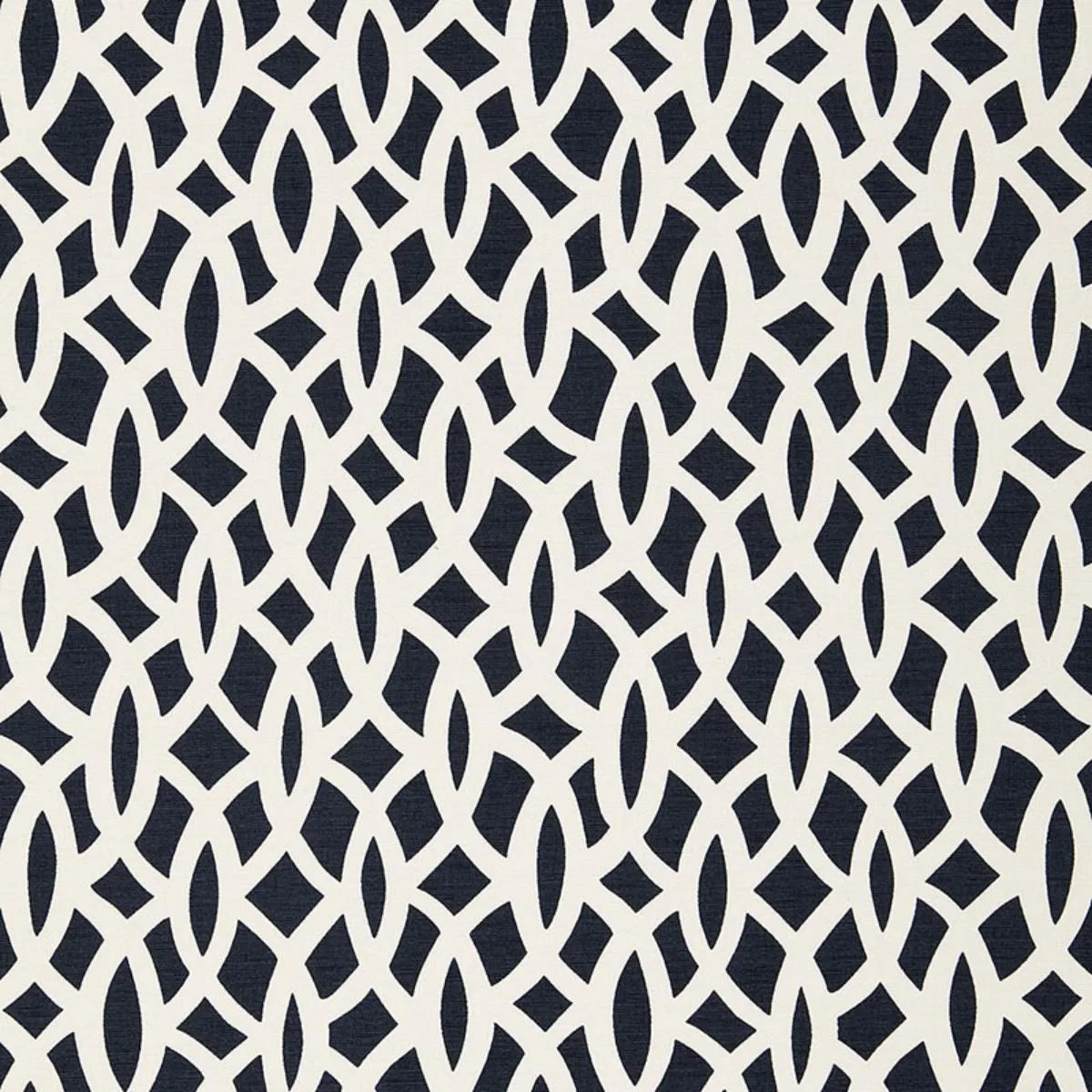 Schumacher 174495 Chain Link Navy fabric swatch