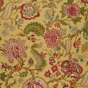 Schumacher 172742 Chalfont Sunflower fabric swatch