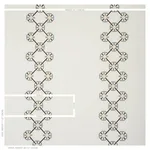 Schumacher 77600 Chamizal Embroidery Neutral & Sky fabric swatch