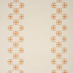 Schumacher 77602 Chamizal Embroidery Orange & Pink fabric swatch