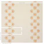 Schumacher 77602 Chamizal Embroidery Orange & Pink fabric swatch