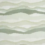 Schumacher 181621 Chandler Warp Print Eucalyptus fabric swatch