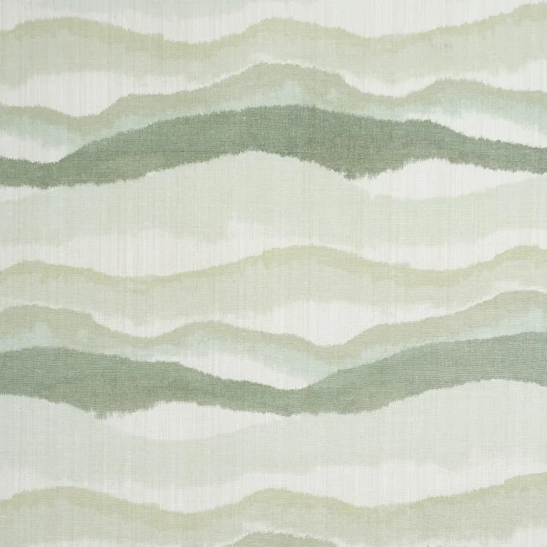 Schumacher 181621 Chandler Warp Print Eucalyptus fabric swatch