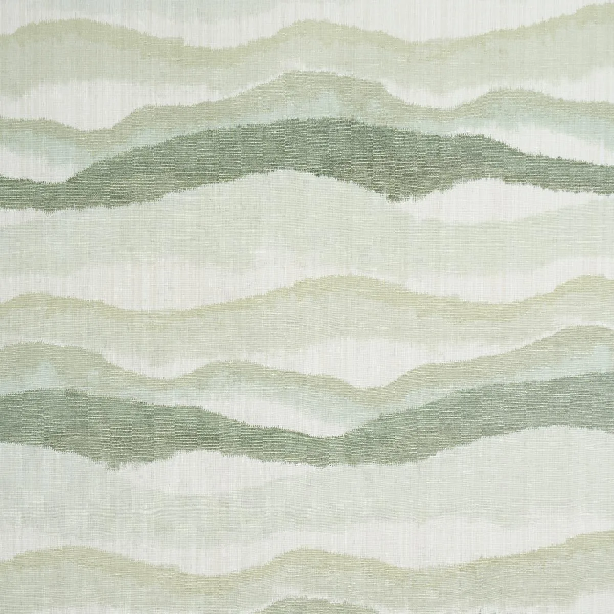 Schumacher 181621 Chandler Warp Print Eucalyptus fabric swatch