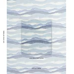 Schumacher 181622 Chandler Warp Print Lagoon fabric swatch