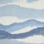 Schumacher 181622 Chandler Warp Print Lagoon fabric swatch