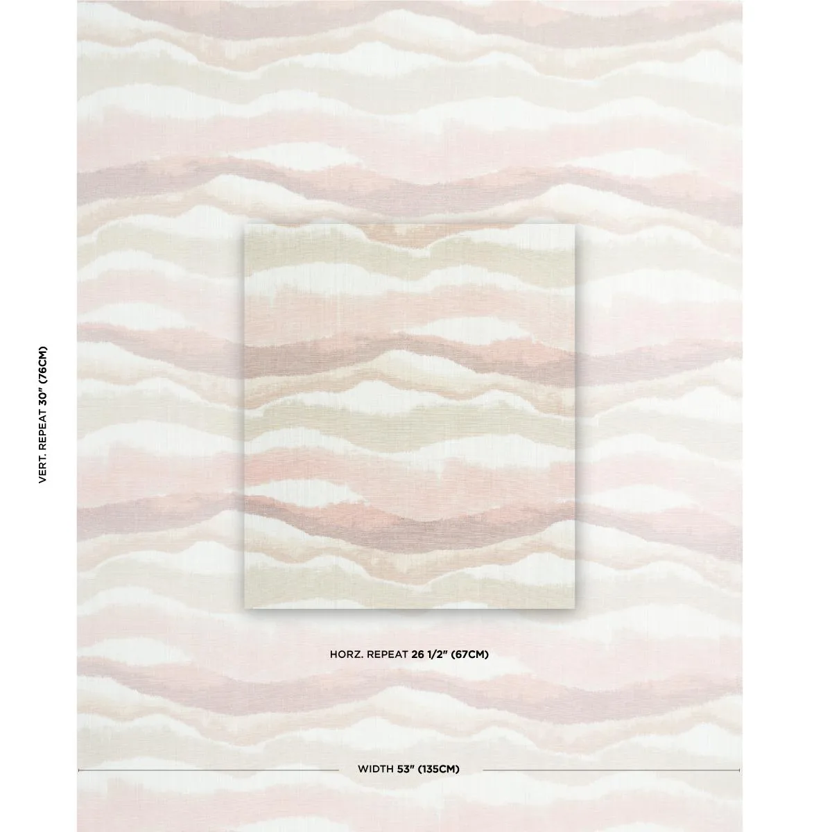 Schumacher 181620 Chandler Warp Print Sienna fabric swatch