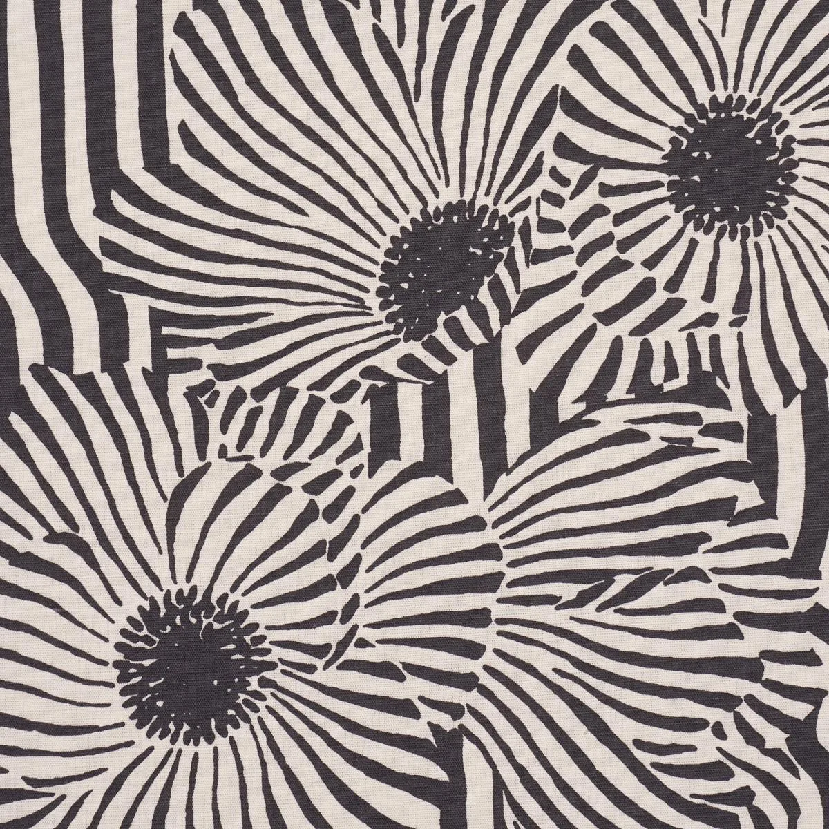 Schumacher 182542 Chaney Floral Carbon fabric swatch