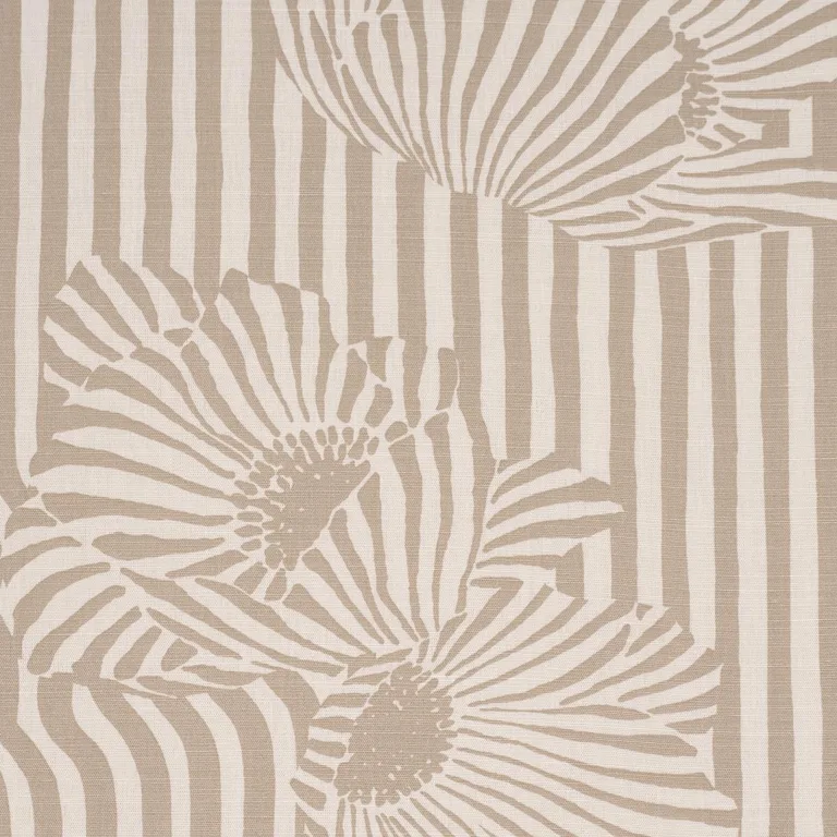 Schumacher 182541 Chaney Floral Sand fabric swatch