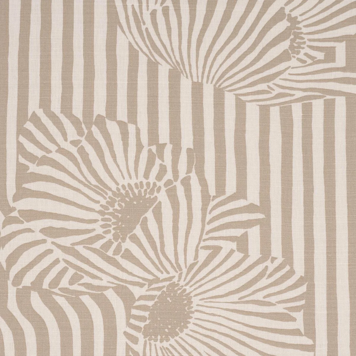 Schumacher 182541 Chaney Floral Sand fabric swatch