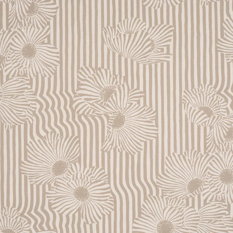Schumacher 182541 Chaney Floral Sand fabric swatch