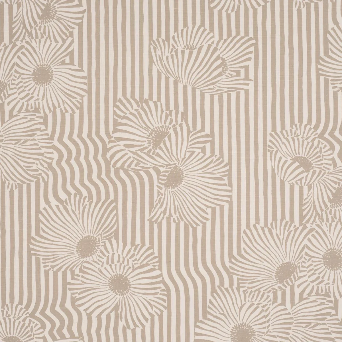 Schumacher 182541 Chaney Floral Sand fabric swatch