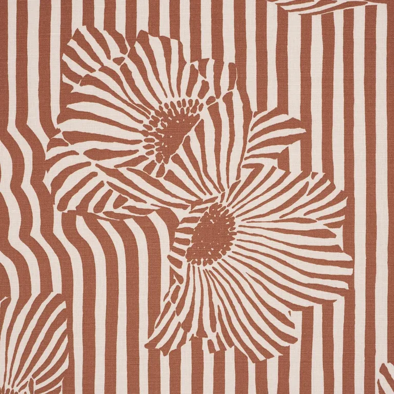 Schumacher 182540 Chaney Floral Terracotta fabric swatch