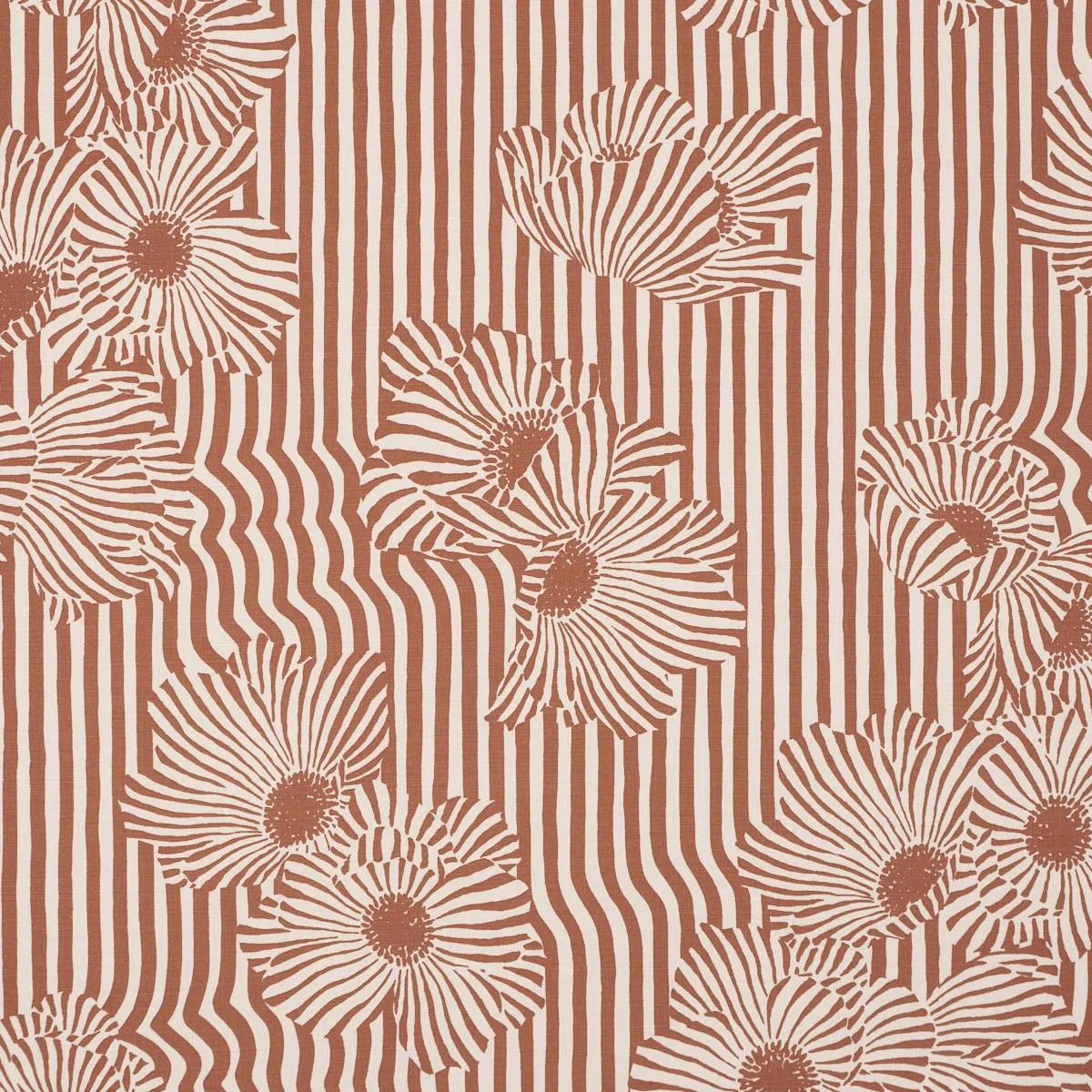 Schumacher 182540 Chaney Floral Terracotta fabric swatch