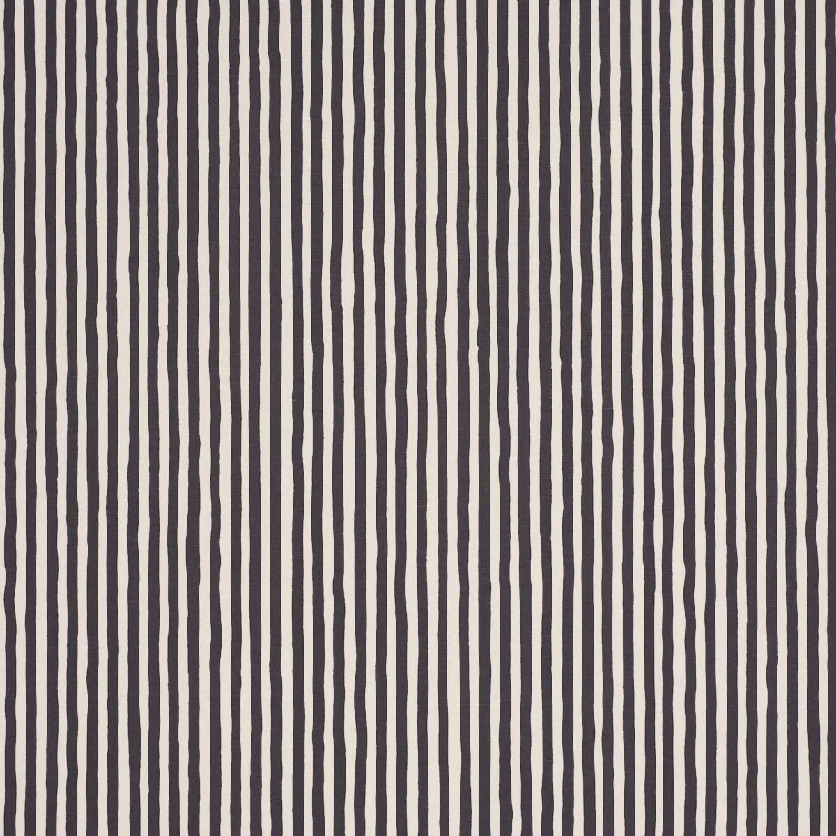 Schumacher 182552 Chaney Stripe Carbon fabric swatch