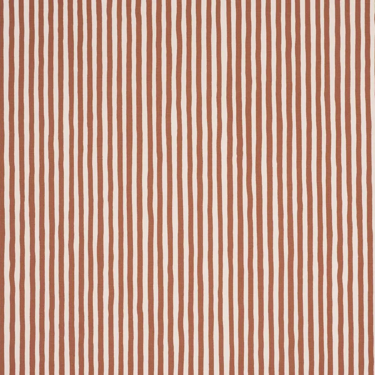 Schumacher 182551 Chaney Stripe Terracotta fabric swatch