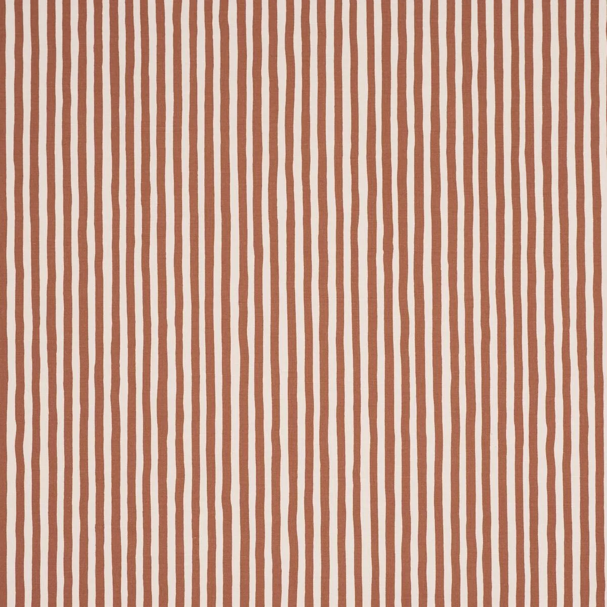 Schumacher 182551 Chaney Stripe Terracotta fabric swatch
