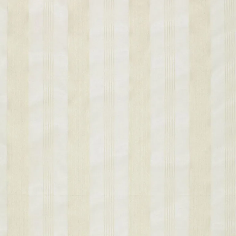 Schumacher 12420 Chantal Striped Sheer Ivory fabric swatch