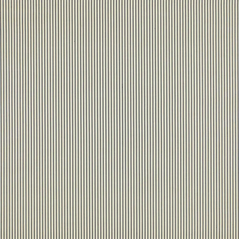 Schumacher 60920 Charee Silk Stripe Black & White fabric swatch