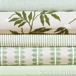 Schumacher 60925 Charee Silk Stripe Green fabric swatch