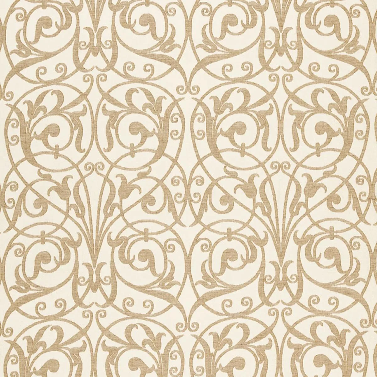 Schumacher 66300 Charleston Wool Sheer Taupe fabric swatch