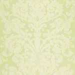 Schumacher 68883 Chateau Silk Damask Citron fabric swatch