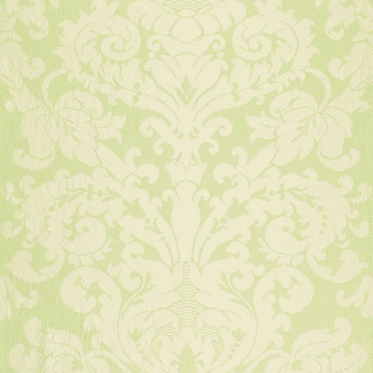 Schumacher 68883 Chateau Silk Damask Citron fabric swatch