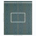 Schumacher 50774 Chatelaine Paisley Blue fabric swatch