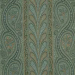 Schumacher 50776 Chatelaine Paisley Jade fabric swatch