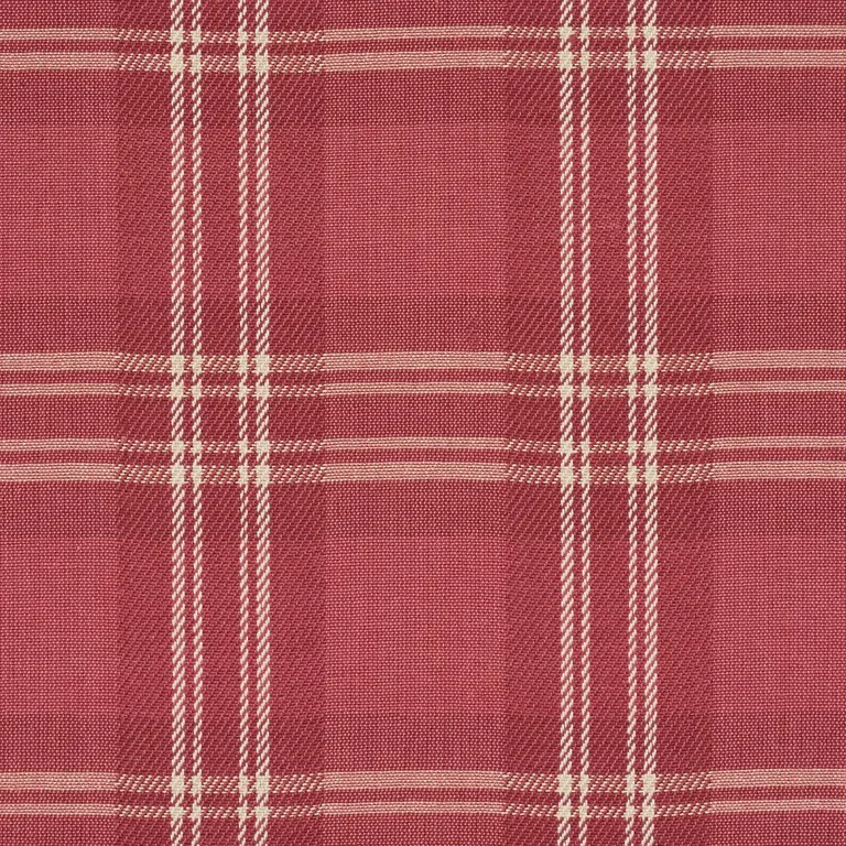 Schumacher 50202 Check Rustique Cranberry fabric swatch