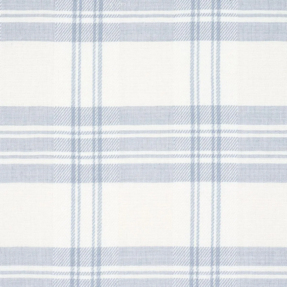 Schumacher 50205 Check Rustique Sky fabric swatch